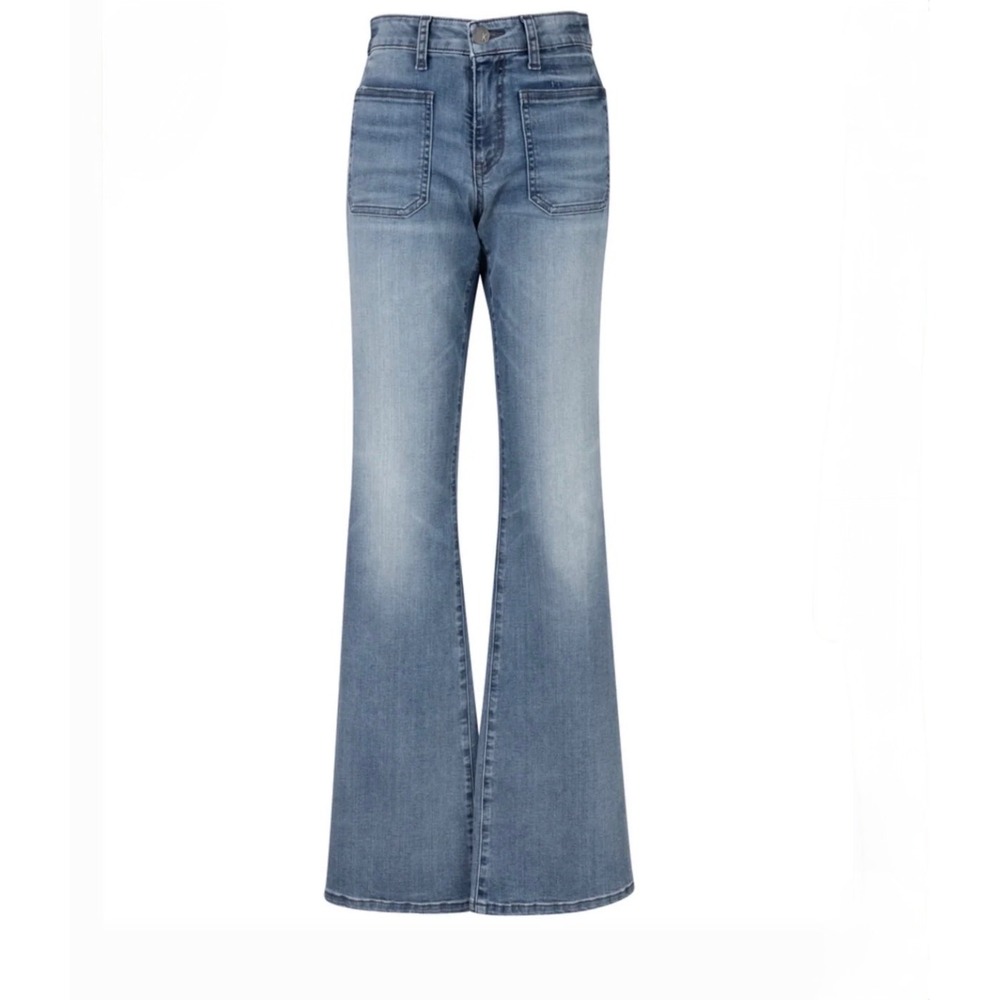 Kut from the Kloth Ana Flare Jeans Patch Pockets Size 16